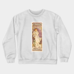 Alphonse Mucha- The Lady of the Camellias Crewneck Sweatshirt